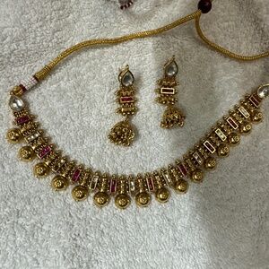 Indian necklace and earrings